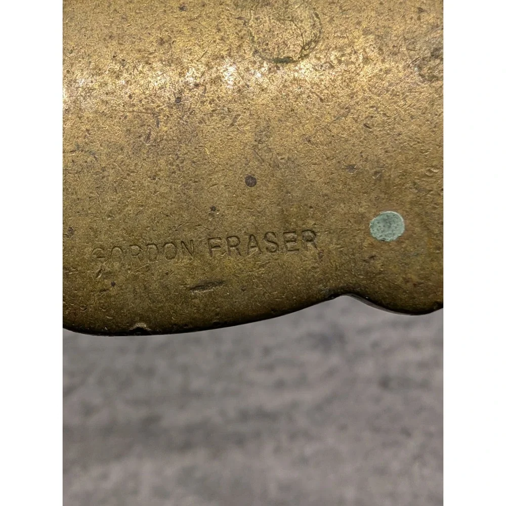 Gordon Fraser Vintage Brass Bear Keychain